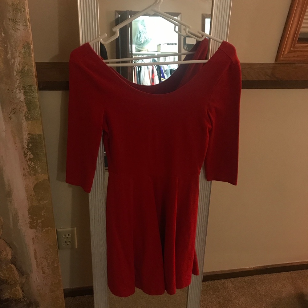 EXPRESS size XS red holiday dress